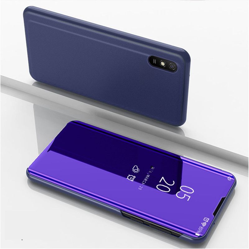 Vis Deksel Xiaomi Redmi 9A Svart Speil Og Imitert Skinn