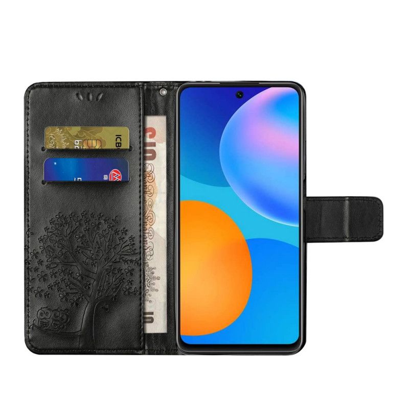 Folio Deksel for Xiaomi Redmi Note 10 Pro Svart Tre Og Tangaugler