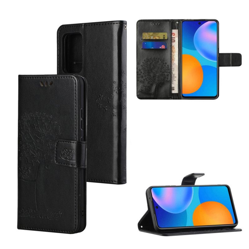 Folio Deksel for Xiaomi Redmi Note 10 Pro Svart Tre Og Tangaugler