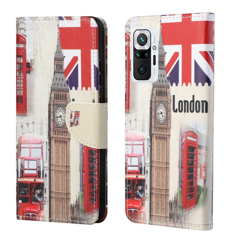 Folio Deksel Xiaomi Redmi Note 10 Pro Liv I London Anti-fall