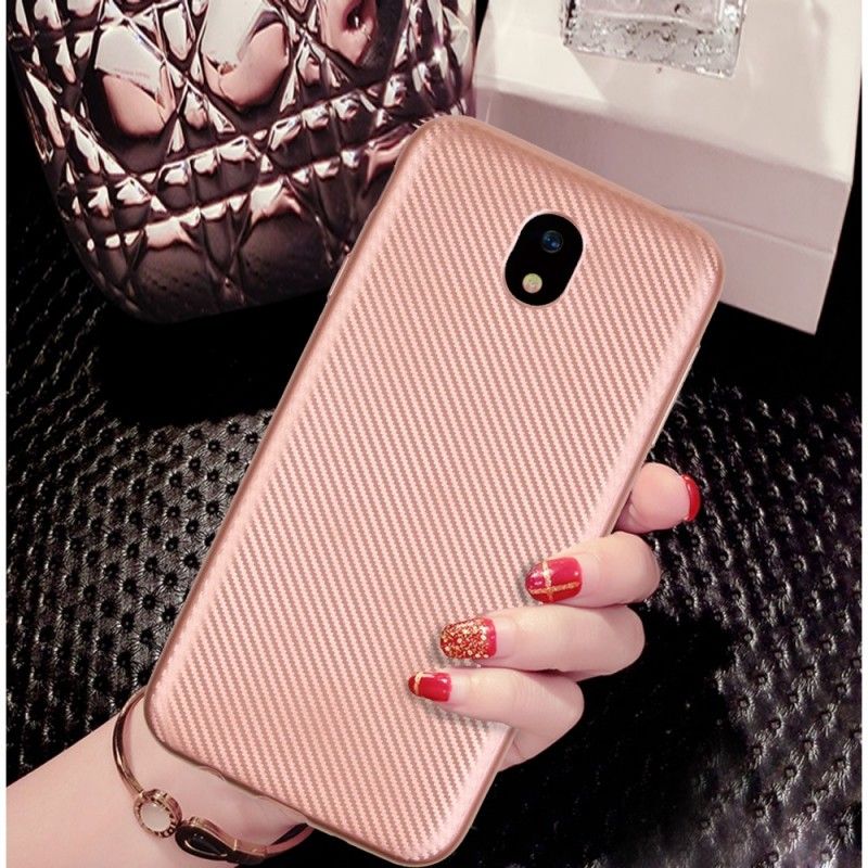 Deksel Samsung Galaxy J5 2017 Golden Premium Karbon Anti-fall