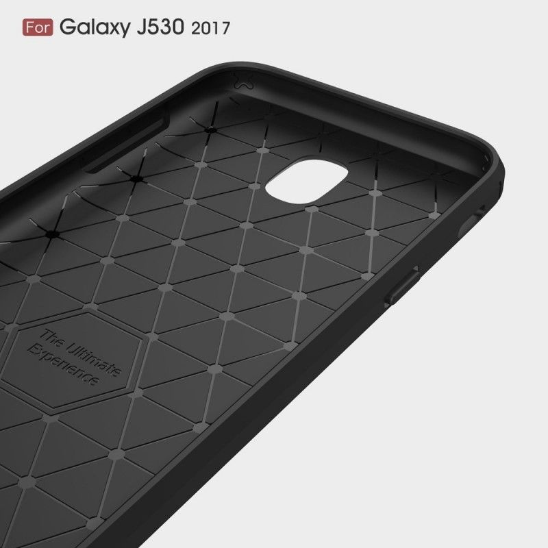 Deksel Samsung Galaxy J5 2017 Svart Børstet Karbonfiber Anti-fall