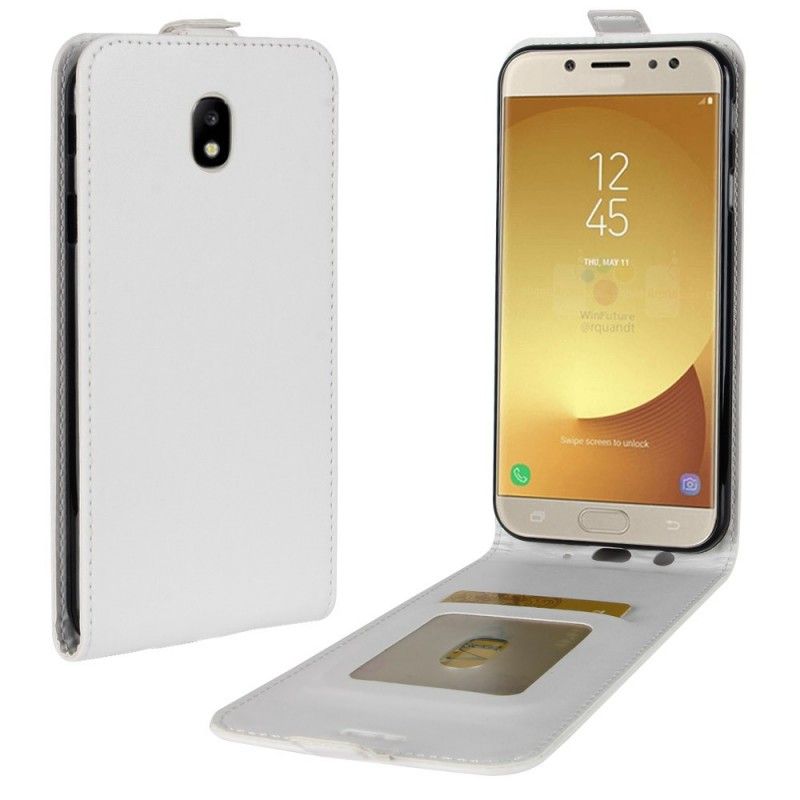 Folio Deksel Samsung Galaxy J5 2017 Svart Sammenleggbar Skinneffekt