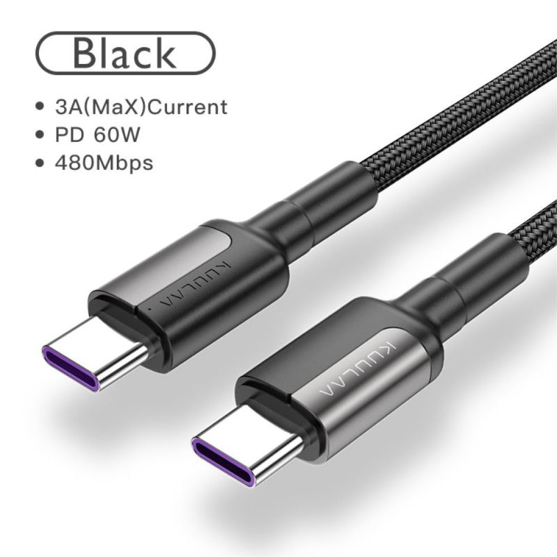 Usb-C Til Usb-C Ladekabel 60W Kuulaa