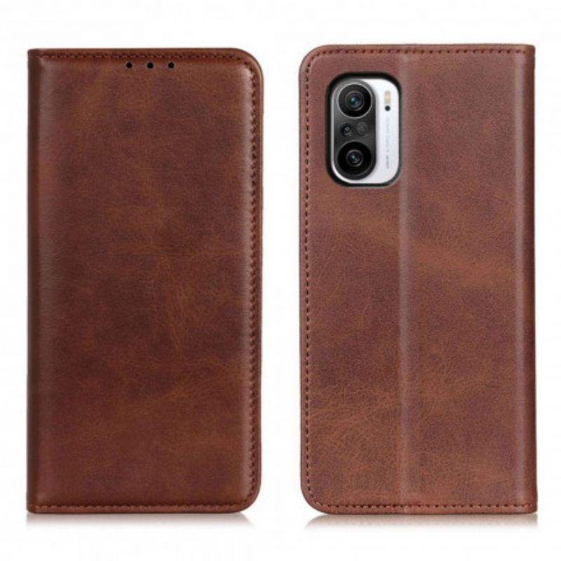 Folio Deksel Lær Xiaomi Mi 11i 5g / Poco F3 Mobildeksel Split Leather Elegance