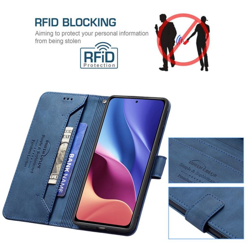 Folio Deksel Xiaomi Mi 11i 5g / Poco F3 Rfid Binfen Farge