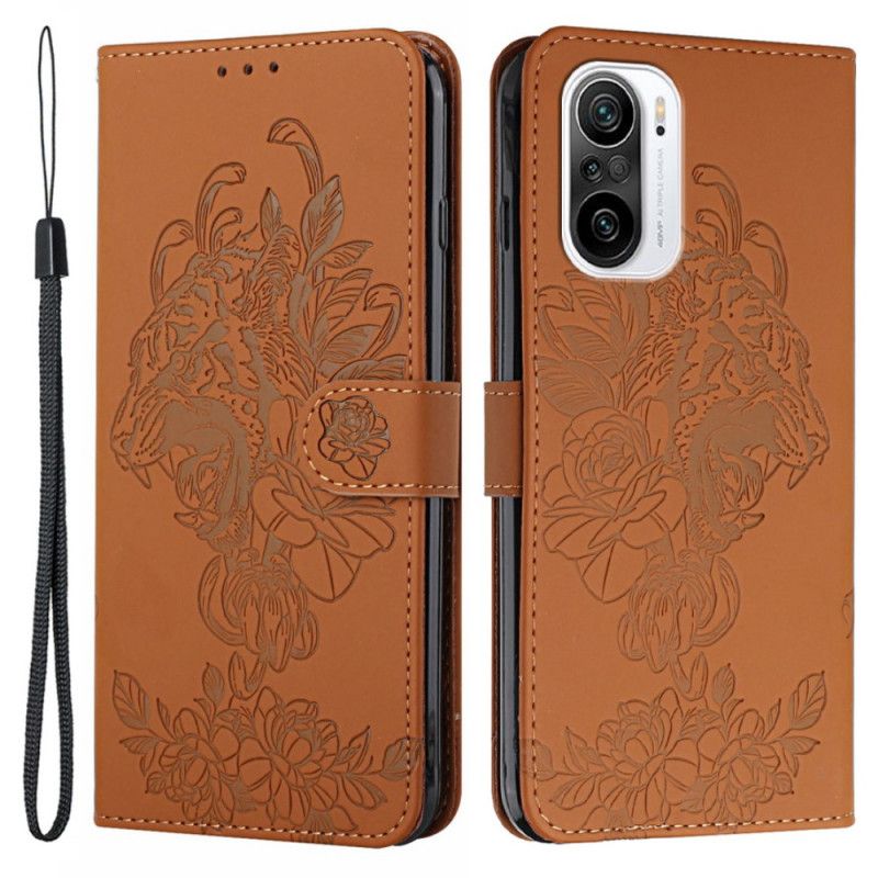 Folio Deksel Xiaomi Mi 11i 5g / Poco F3 Tiger Baroque Strap