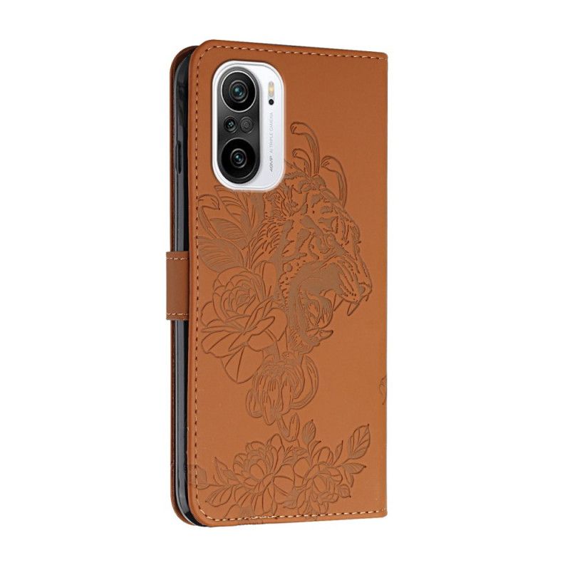 Folio Deksel Xiaomi Mi 11i 5g / Poco F3 Tiger Baroque Strap