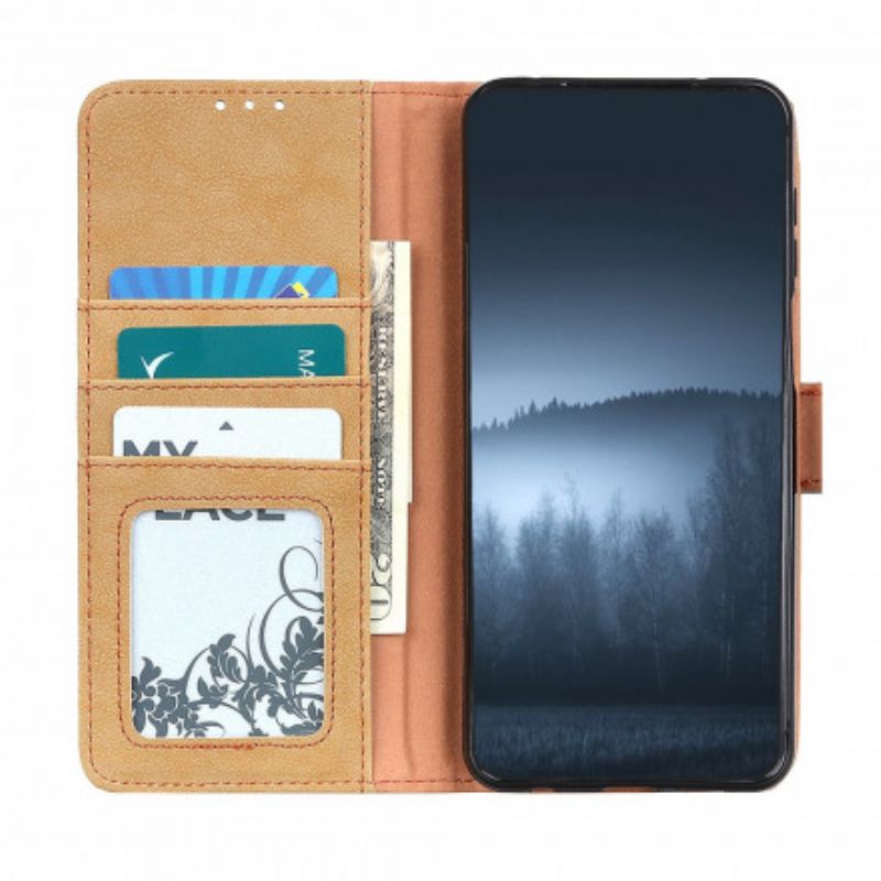 Lærdeksel Folio Deksel Xiaomi Mi 11i 5g / Poco F3 Mobildeksel Faux Leather Split Retro Khazneh