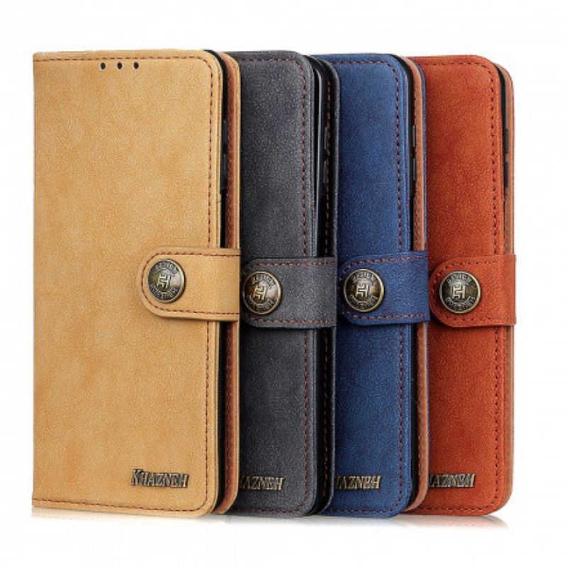 Lærdeksel Folio Deksel Xiaomi Mi 11i 5g / Poco F3 Mobildeksel Faux Leather Split Retro Khazneh