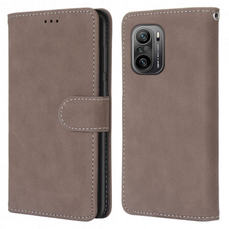 Lærdeksel Folio Deksel Xiaomi Mi 11i 5g / Poco F3 Mobildeksel Style Leather Vintage Couture