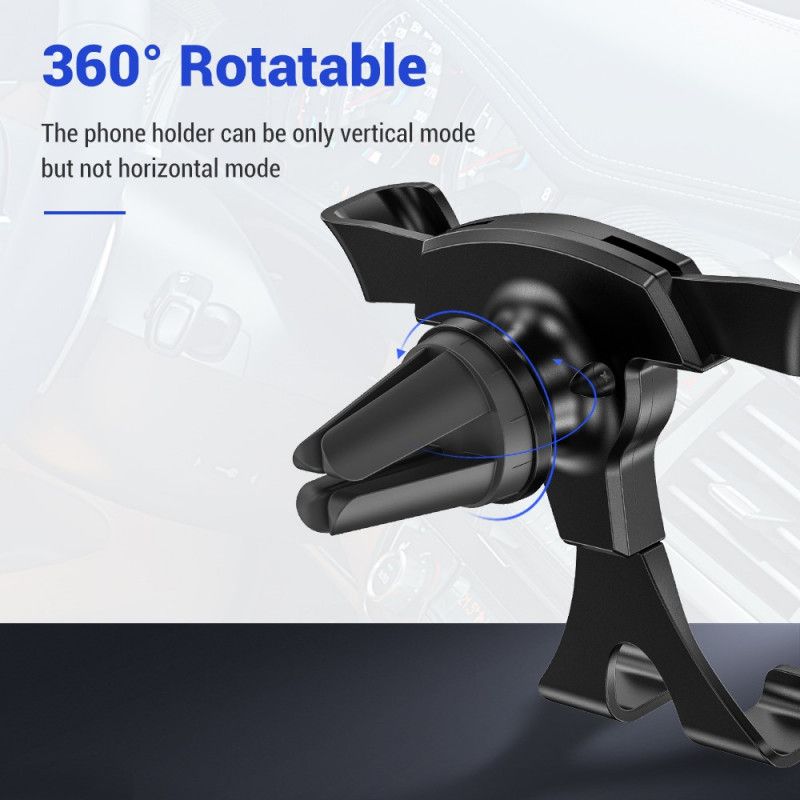 Air Vent Aluminium Effect Alloy Car Holder