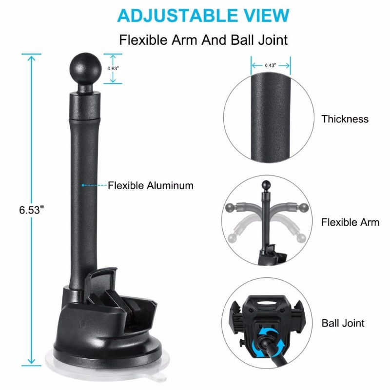 Magnetisk Frontrute Sugekopp Telefonholder