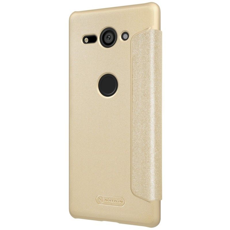 Folio Deksel Sony Xperia XZ2 Compact Golden Nillkin Anti-fall