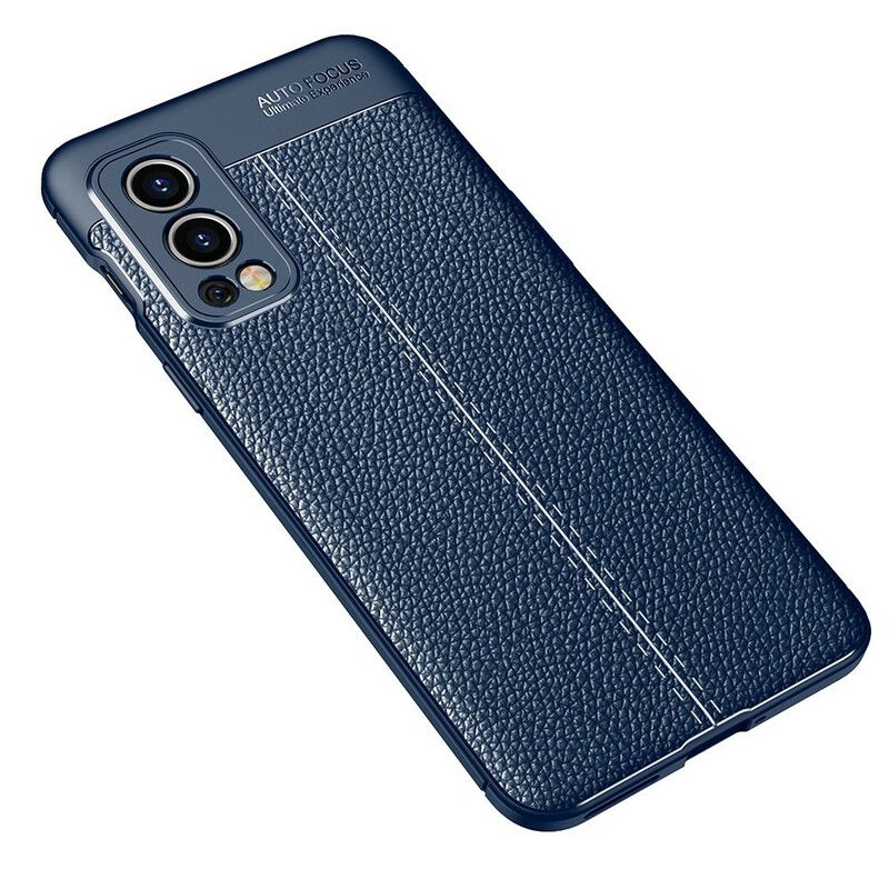 Deksel Oneplus Nord 2 5g Double Line Litchi Leather Effect