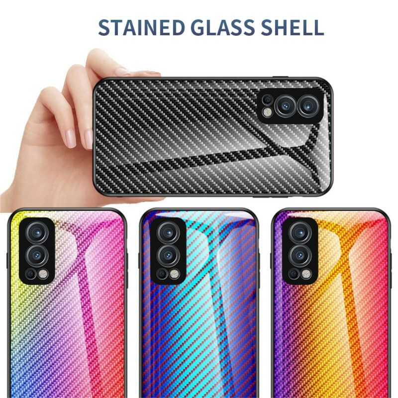 Deksel Oneplus Nord 2 5g Karbonfiber Herdet Glass