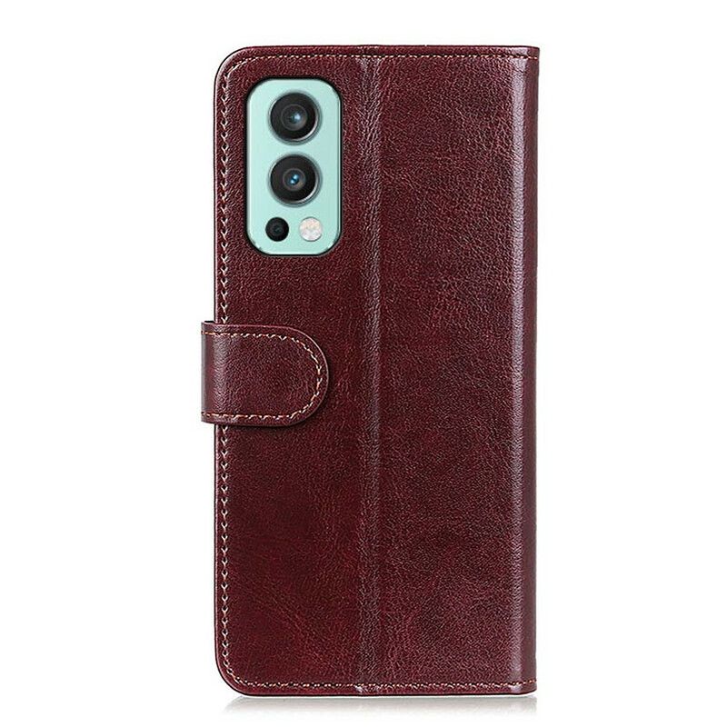 Folio Deksel Oneplus Nord 2 5g Faux Leather Finesse