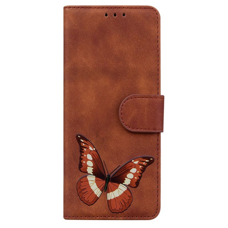 Folio Deksel Oneplus Nord 2 5g Skin-touch Butterfly Beskyttelse Deksel