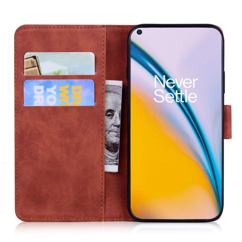 Folio Deksel Oneplus Nord 2 5g Skin-touch Butterfly Beskyttelse Deksel