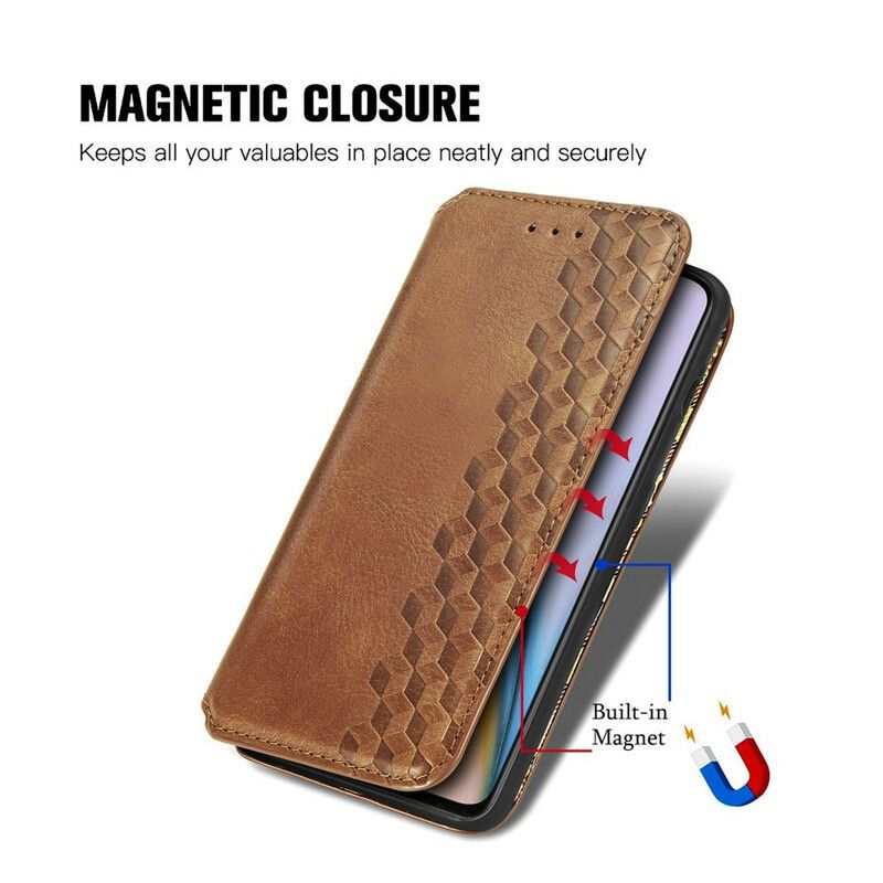 Folio Deksel Til Oneplus Nord 2 5g Leather Effect Diamond Texture