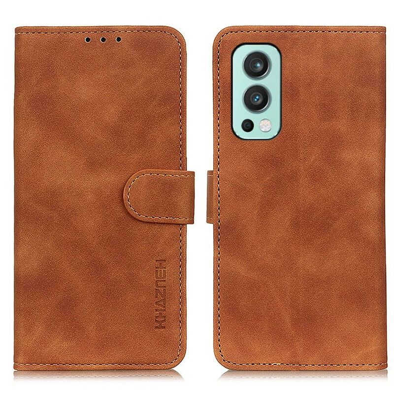 Lærdeksel Folio Deksel Oneplus Nord 2 5g Mobildeksel Mate Leather Effect Vintage Khazneh