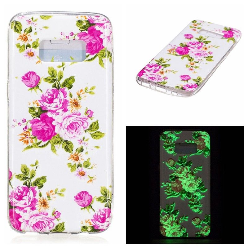 Deksel Samsung Galaxy S8 Fluorescerende Frihetsblomster