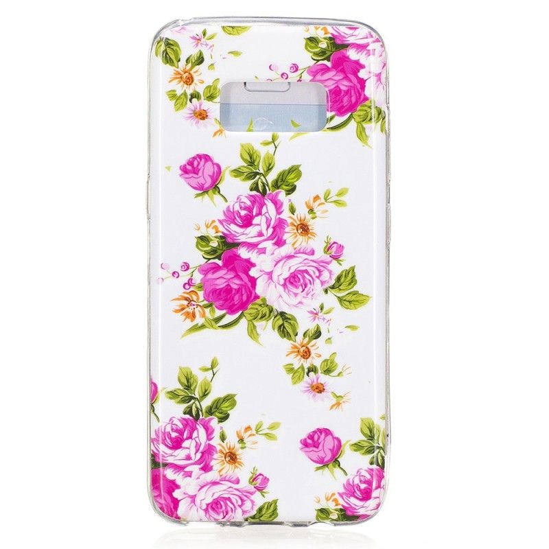 Deksel Samsung Galaxy S8 Fluorescerende Frihetsblomster