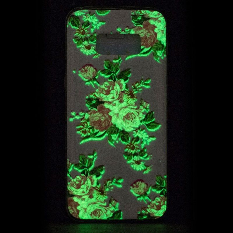 Deksel Samsung Galaxy S8 Fluorescerende Frihetsblomster