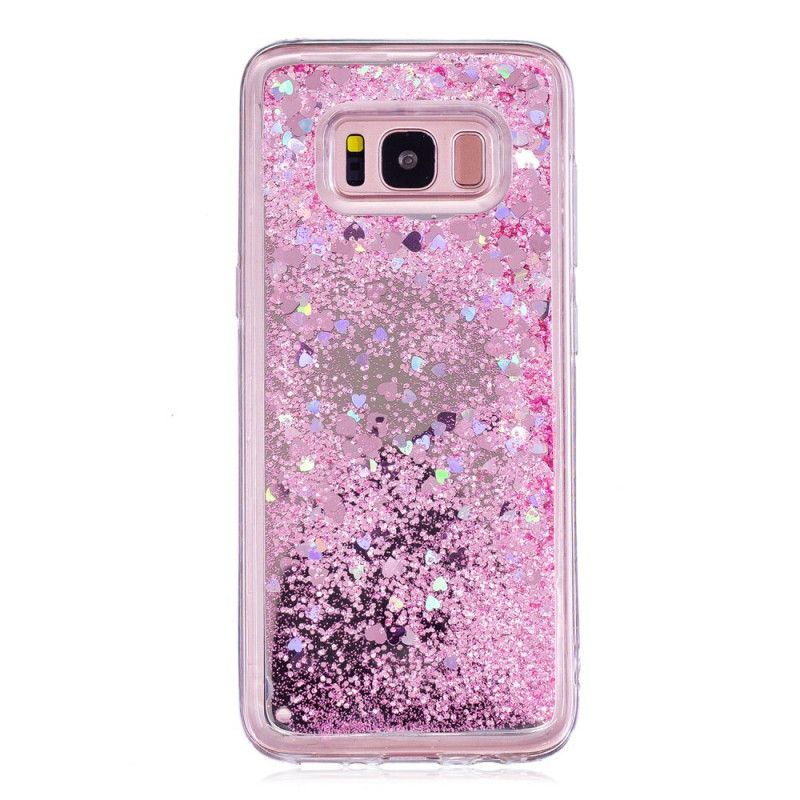 Deksel Samsung Galaxy S8 Lilla Glitterpulver Anti-fall