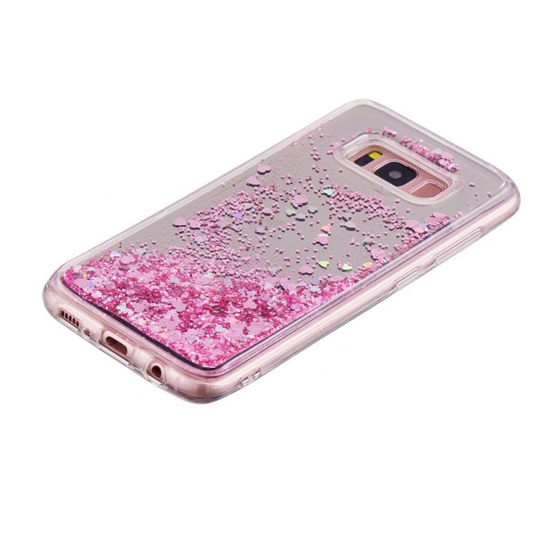 Deksel Samsung Galaxy S8 Lilla Glitterpulver Anti-fall