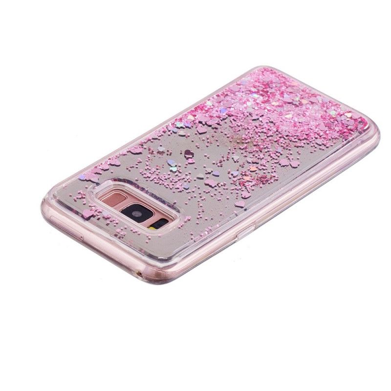 Deksel Samsung Galaxy S8 Lilla Glitterpulver Anti-fall