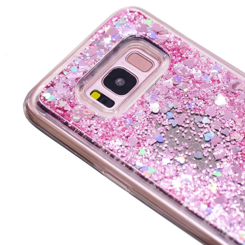 Deksel Samsung Galaxy S8 Lilla Glitterpulver Anti-fall