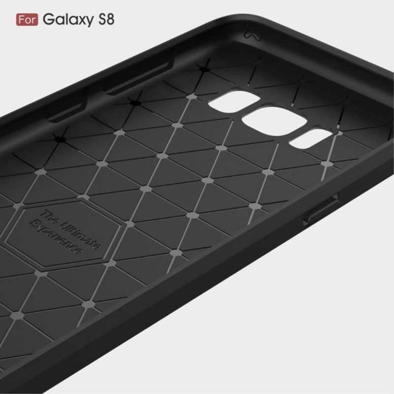 Deksel Samsung Galaxy S8 Svart Børstet Karbonfiber Anti-fall