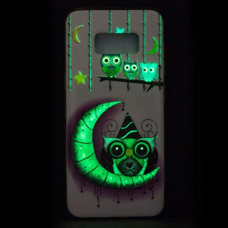 Deksel Samsung Galaxy S8 Ugler I Fluorescerende Delirium Anti-fall