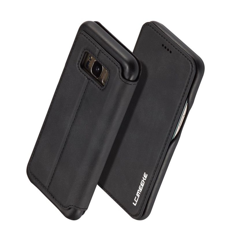 Folio Deksel for Samsung Galaxy S8 Svart Lc.Imeeke Skinneffekt