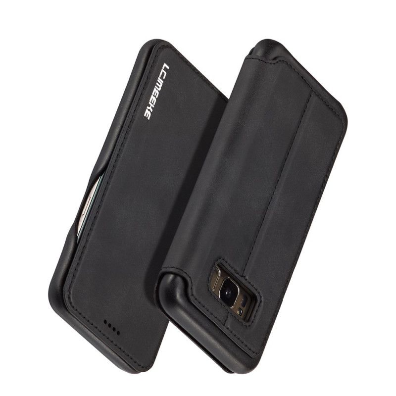 Folio Deksel for Samsung Galaxy S8 Svart Lc.Imeeke Skinneffekt