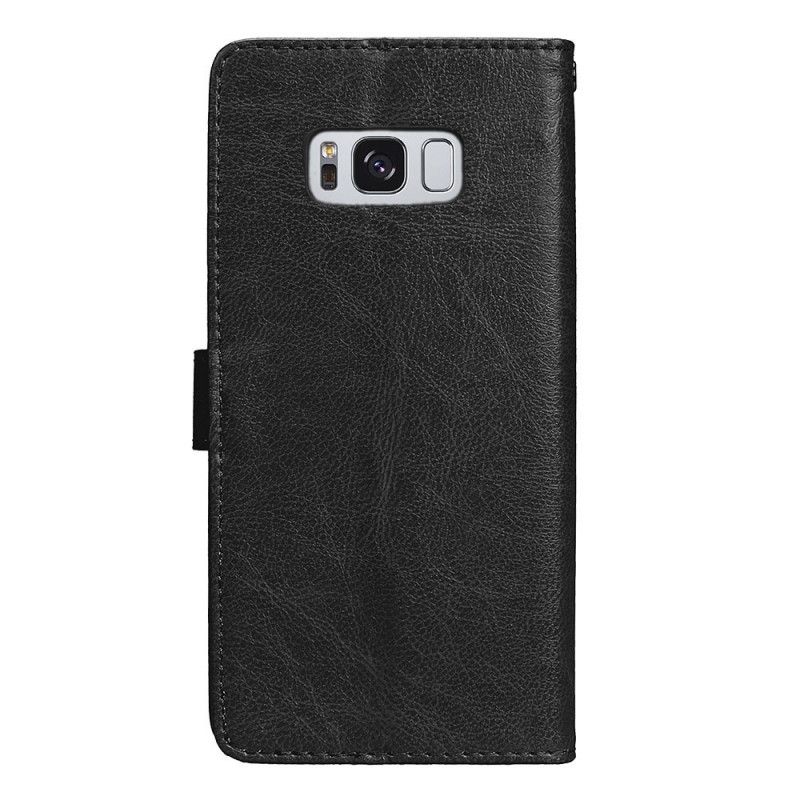 Folio Deksel Samsung Galaxy S8 Svart Lommebokstil Med Fotoholder Anti-fall