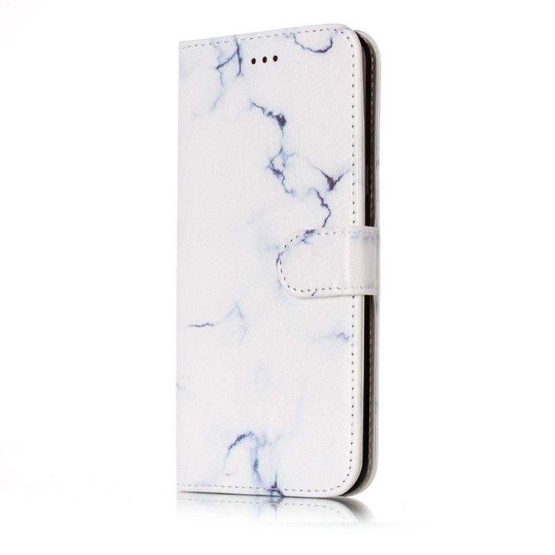 Lærdeksel Folio Deksel Samsung Galaxy S8 Hvit Marmor