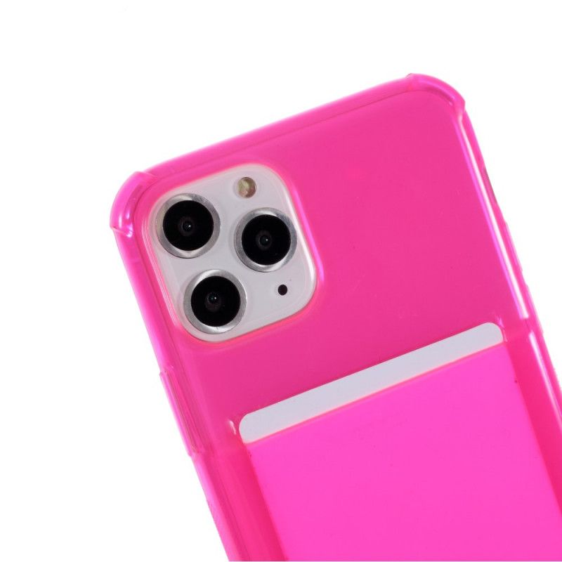 Deksel for iPhone 11 Pro Magenta Kablet Med Kortholder