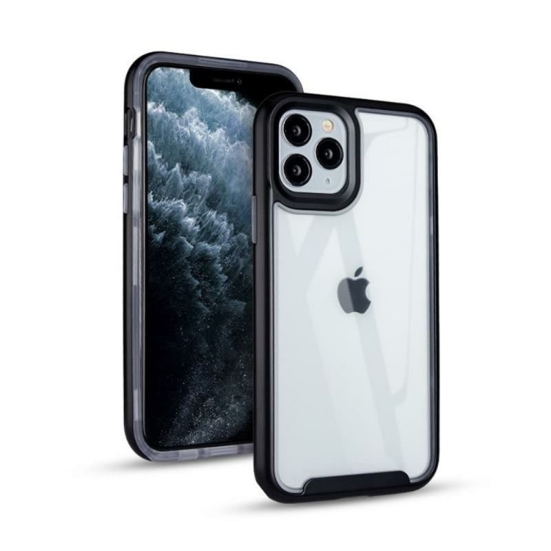 Deksel for iPhone 11 Pro Svart Hybrid Med Fargede Kanter