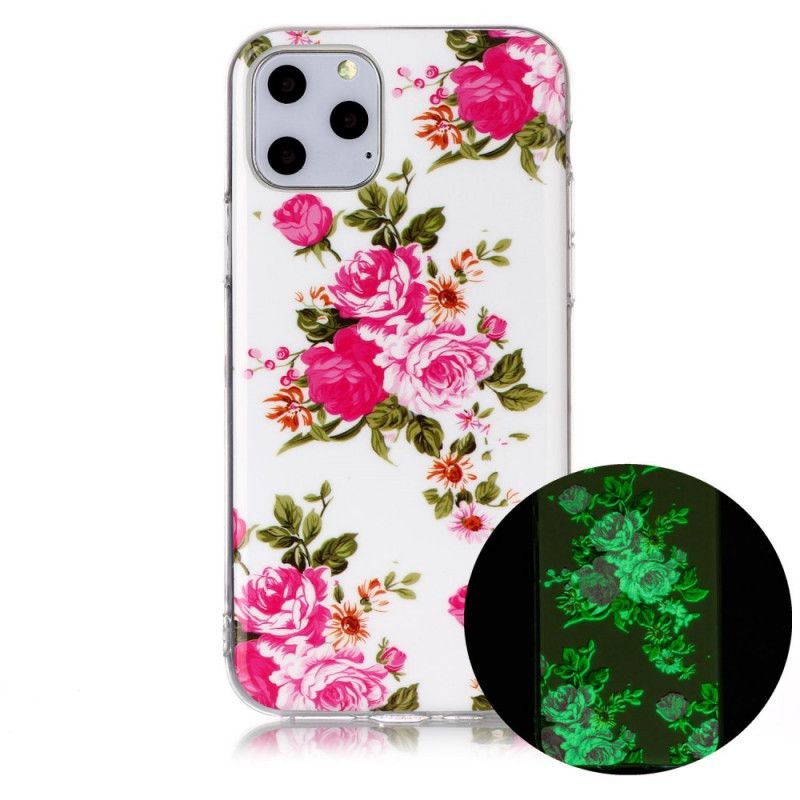 Deksel iPhone 11 Pro Fluorescerende Frihetsblomster