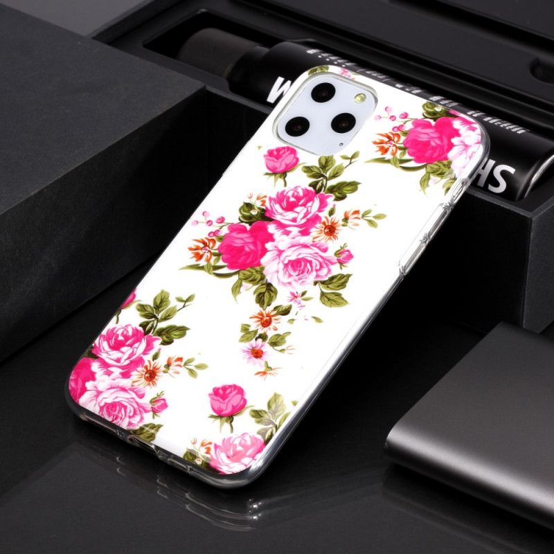 Deksel iPhone 11 Pro Fluorescerende Frihetsblomster