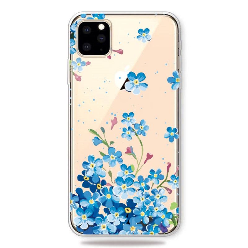 Deksel iPhone 11 Pro Mobildeksel Bukett Med Blå Blomster