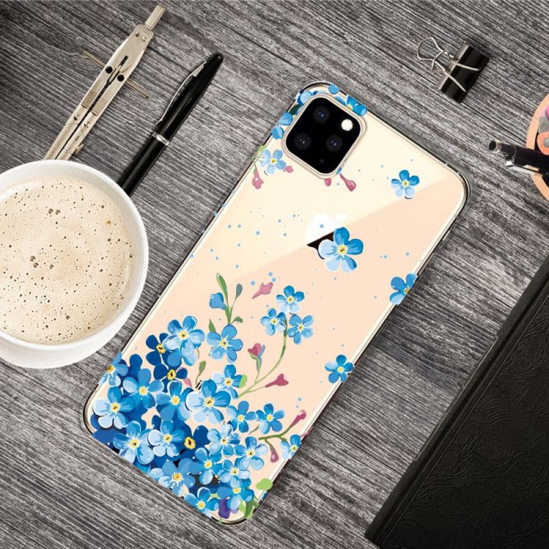 Deksel iPhone 11 Pro Mobildeksel Bukett Med Blå Blomster