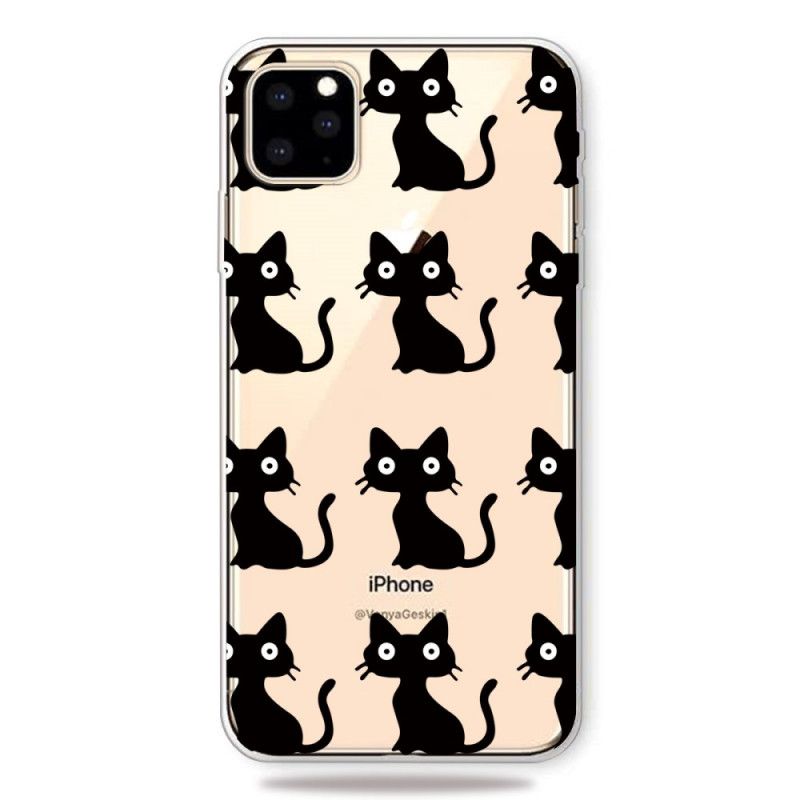 Deksel iPhone 11 Pro Mobildeksel Flere Svarte Katter