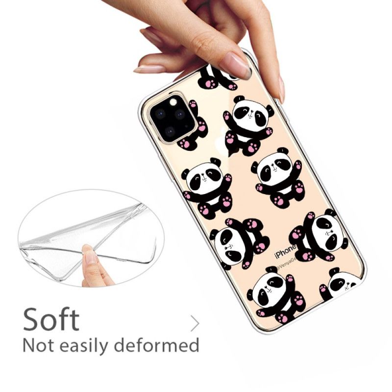 Deksel iPhone 11 Pro Mobildeksel Topp Morsomme Pandaer