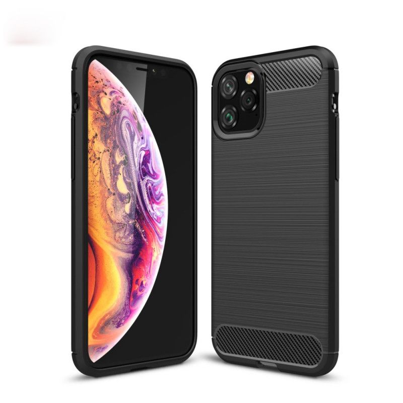 Deksel iPhone 11 Pro Svart Børstet Karbonfiber