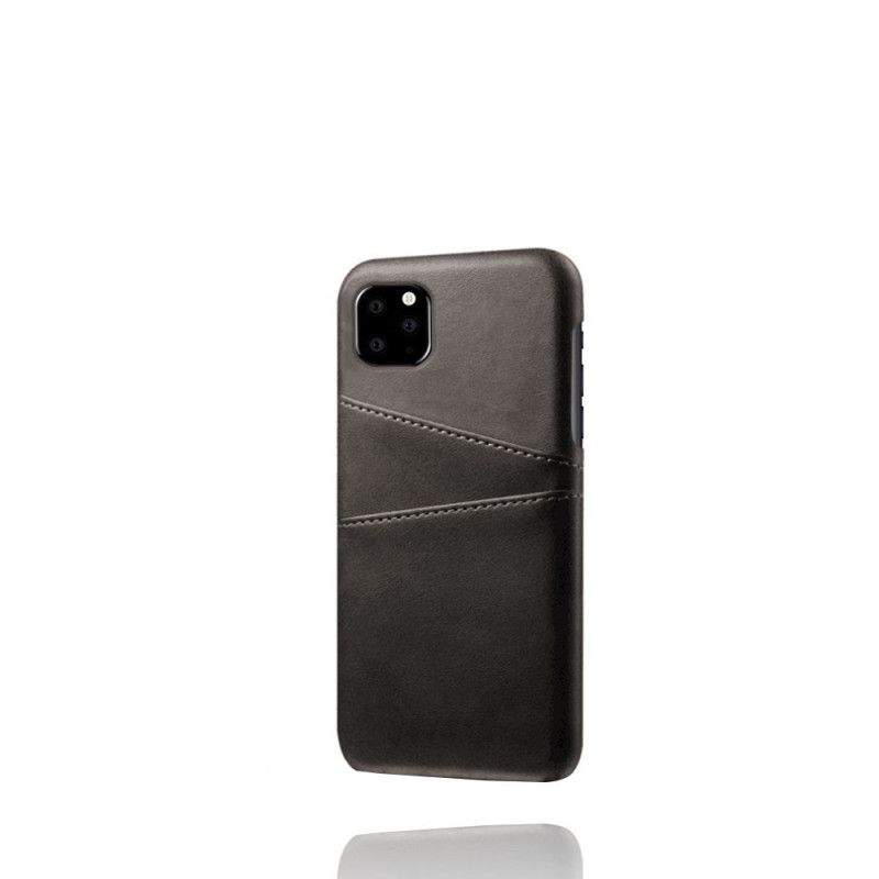 Deksel iPhone 11 Pro Svart Dobbel Kortholder