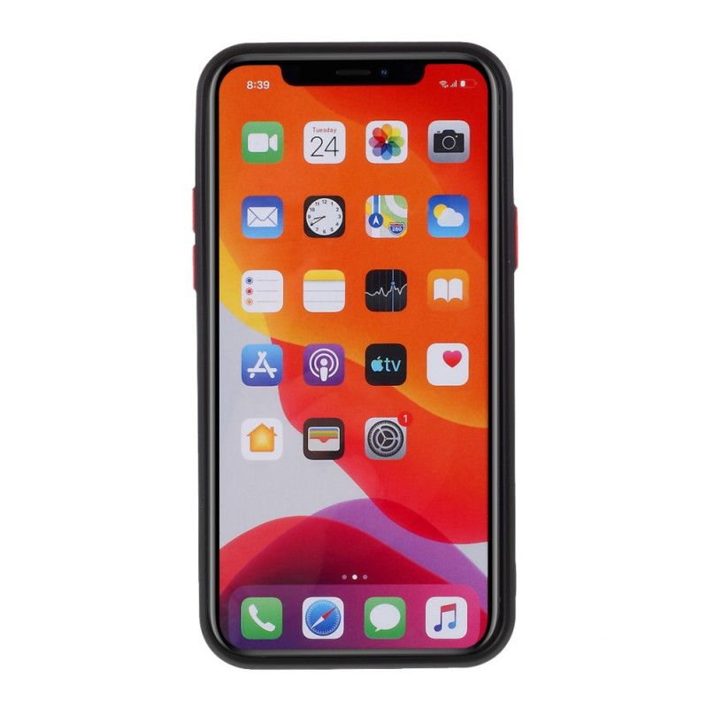 Deksel iPhone 11 Pro Svart Fleksible Silikonfargede Knapper