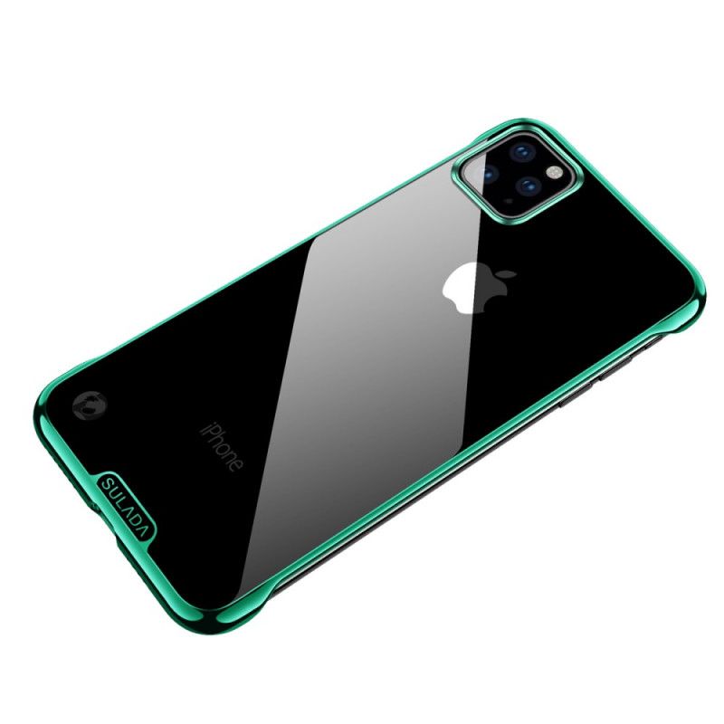 Deksel iPhone 11 Pro Svart Gjennomsiktig Sulada Og Metalleffekt